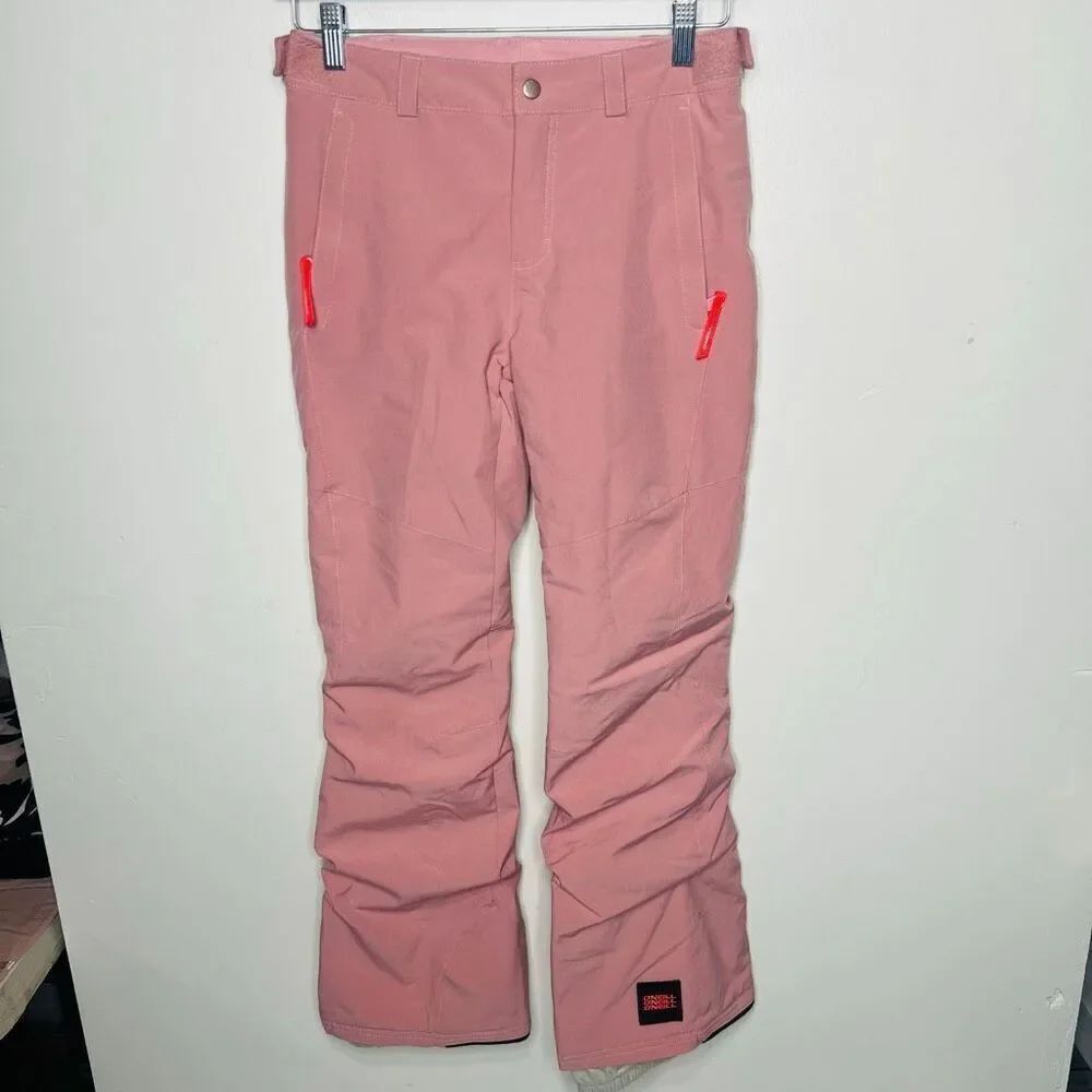 O'Neill Insulated Girls Ski Snowboard Pants Pink Sz 12 Slim Fit NEW condition